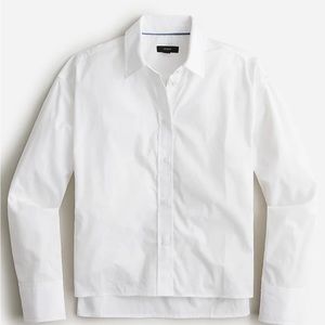 NWT J Crew Relaxed fit cropped cotton poplin shirt 16
